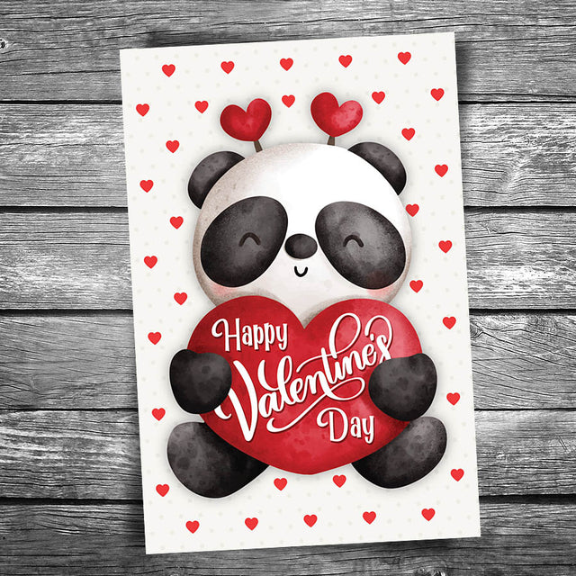 Valentine's Day Panda Postcard