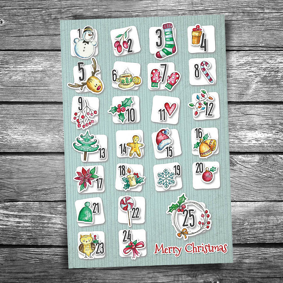 Christmas Advent Calendar Postcard