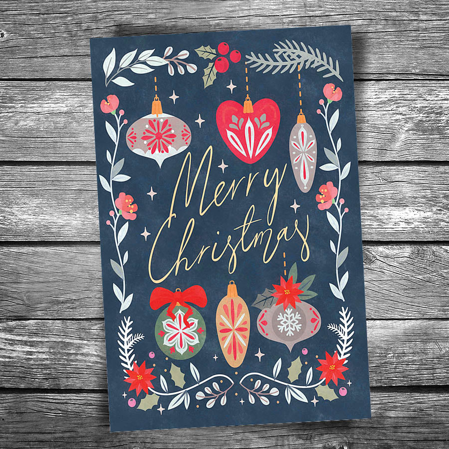 Scandinavian Christmas Postcard