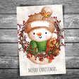 Country Snowman Postcard