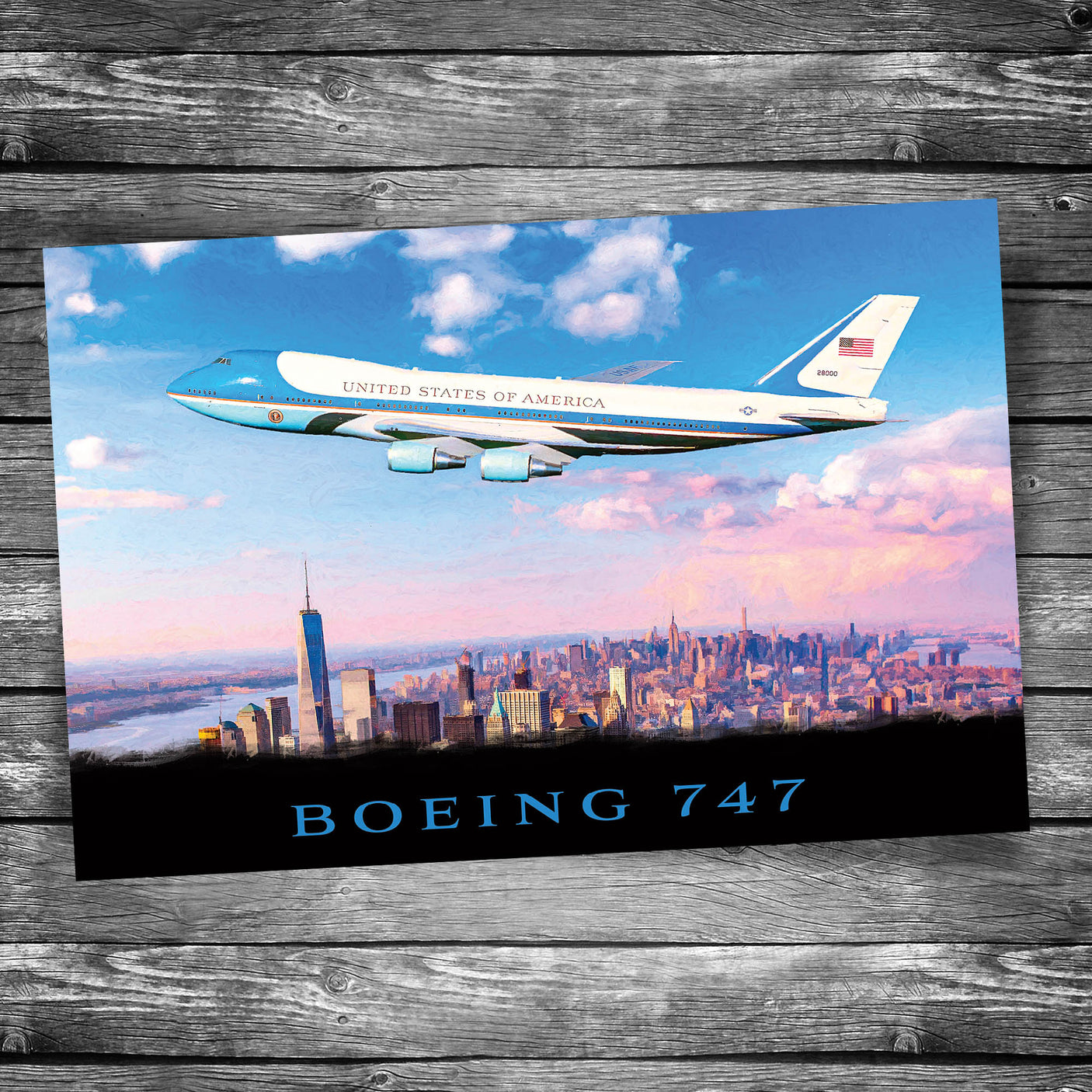 Boeing 747 Postcard