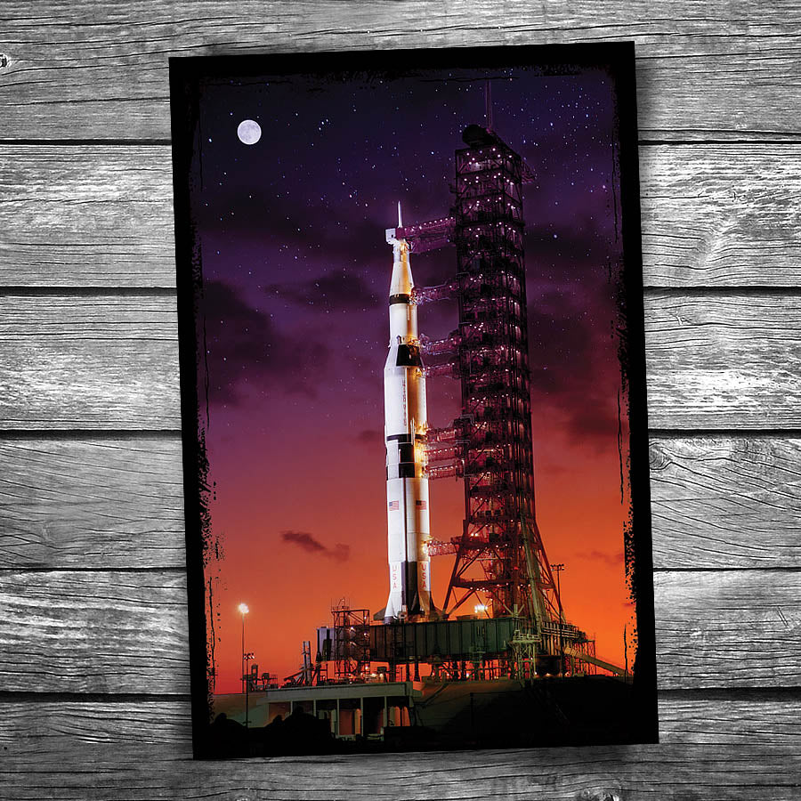 Saturn V Rocket Postcard
