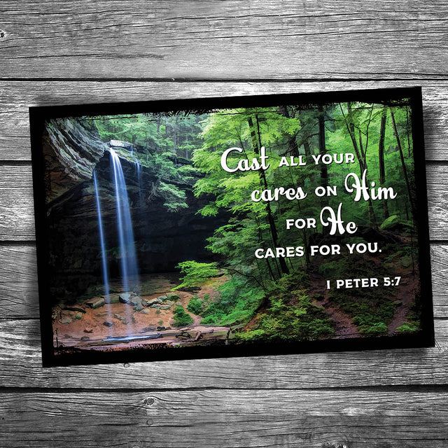 Cast Your Cares Postcard