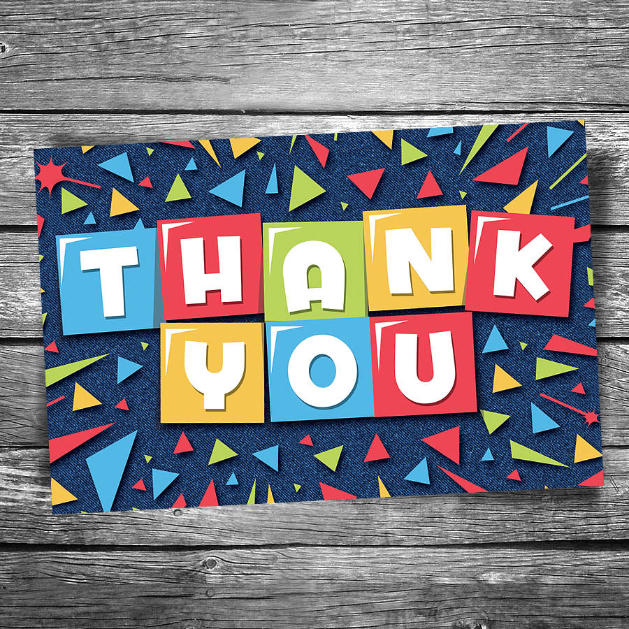 Thank You Confetti Postcard