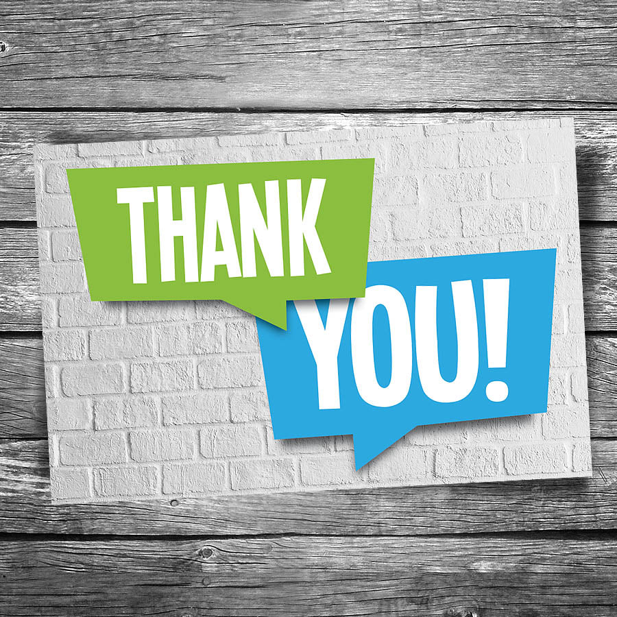 Thank You Bubble Postcard