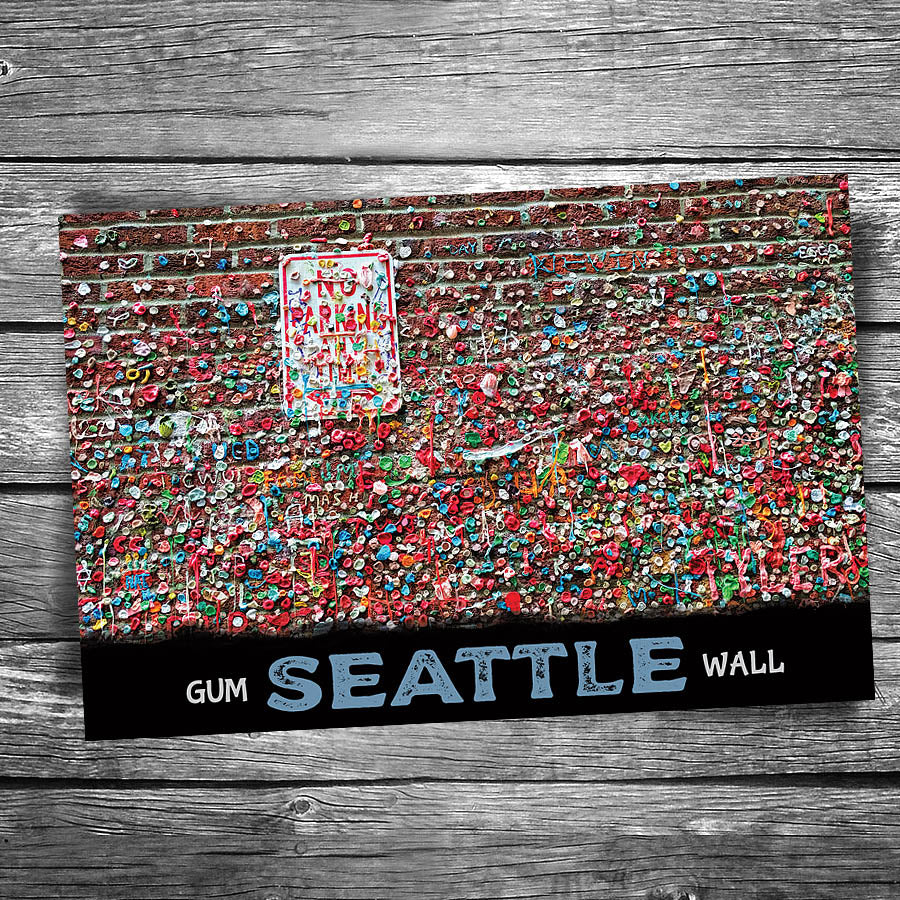 Seattle Gum Wall Postcard