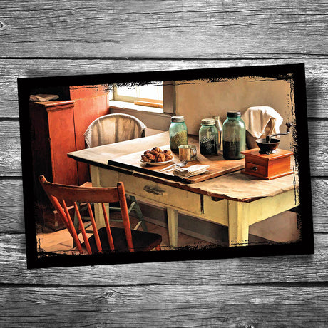 Farm Kitchen Table Postcard