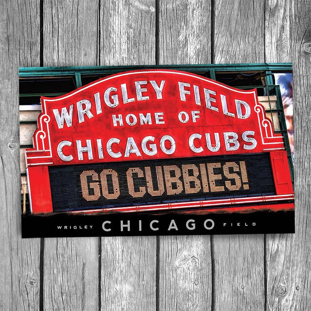 Wrigley Field Sign Postcard