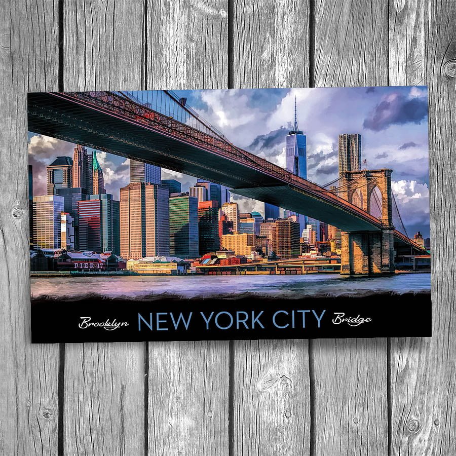 Brooklyn Bridge New York City Postcard