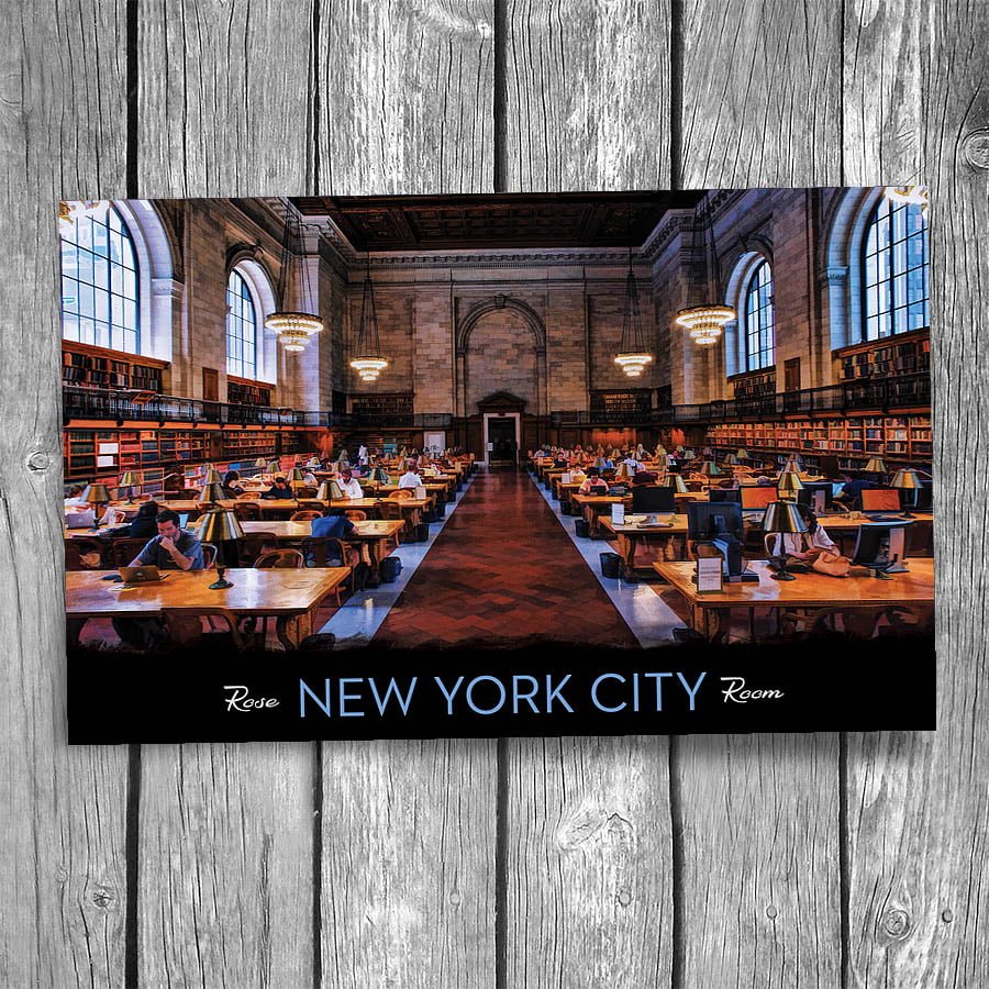 Rose Reading Room New York City Library Postcard
