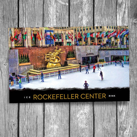Rockefeller Center Ice Rink New York City Postcard