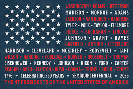 Flag of Presidents Postcard