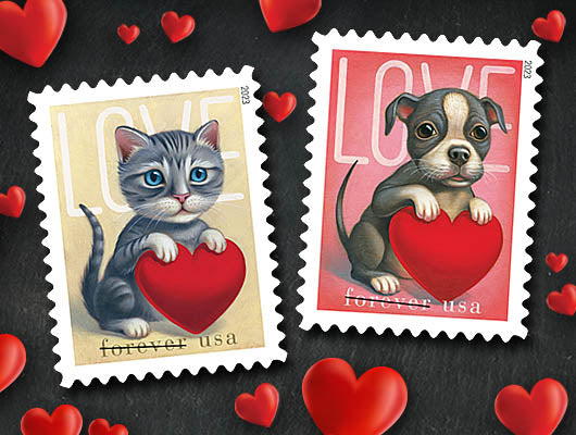 New Valentine's Day Stamps