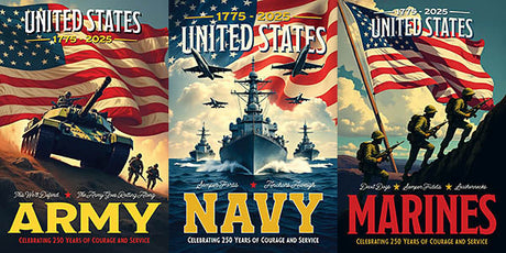 The Army, Navy, and Marines are turning 250