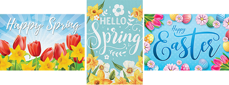 Brighten someone’s day with spring + flower postcards