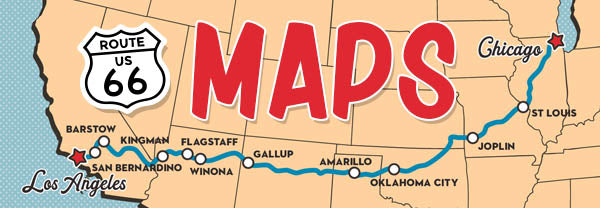 Rotue 66 Map Route 66 Maps – Christopher Arndt Postcard Co