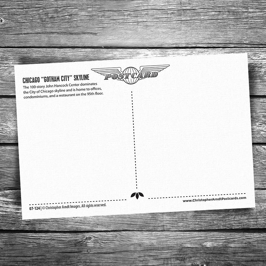 Gotham City Chicago Skyline Postcard