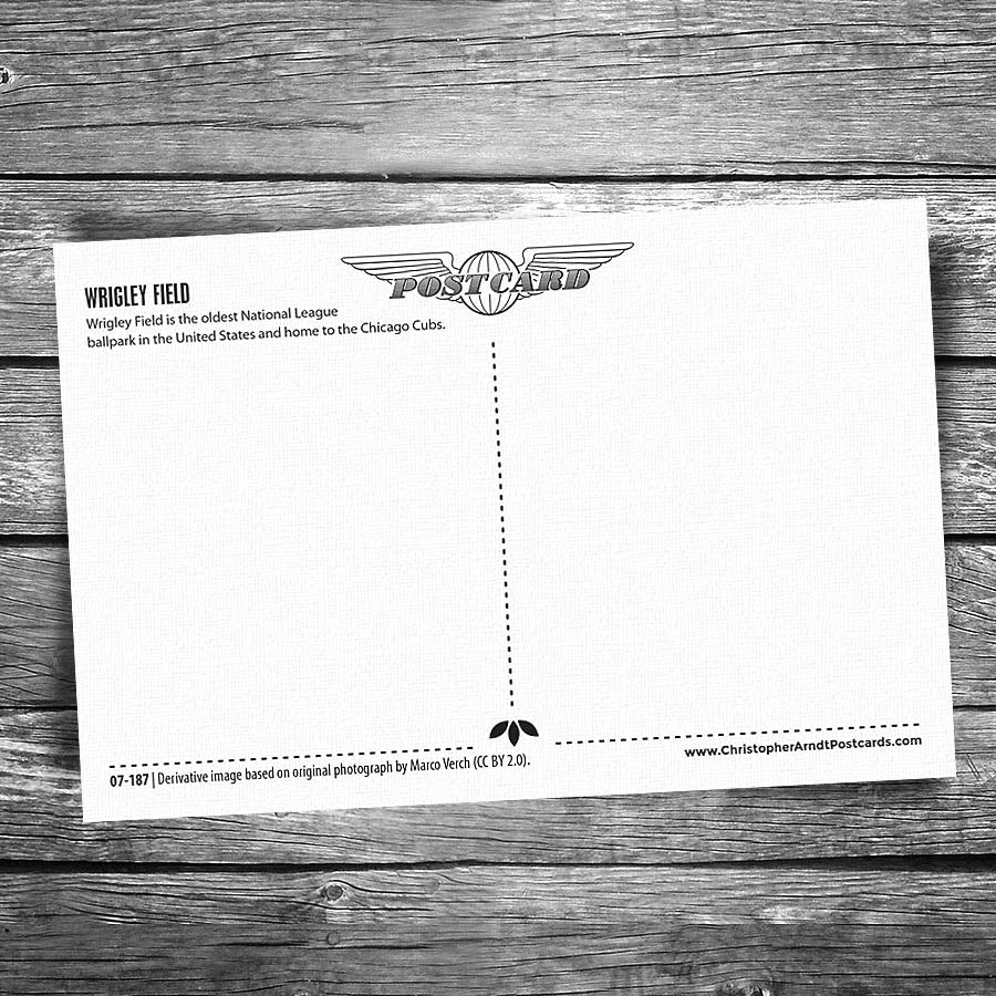 Wrigley Field and Chicago Skyline Postcard