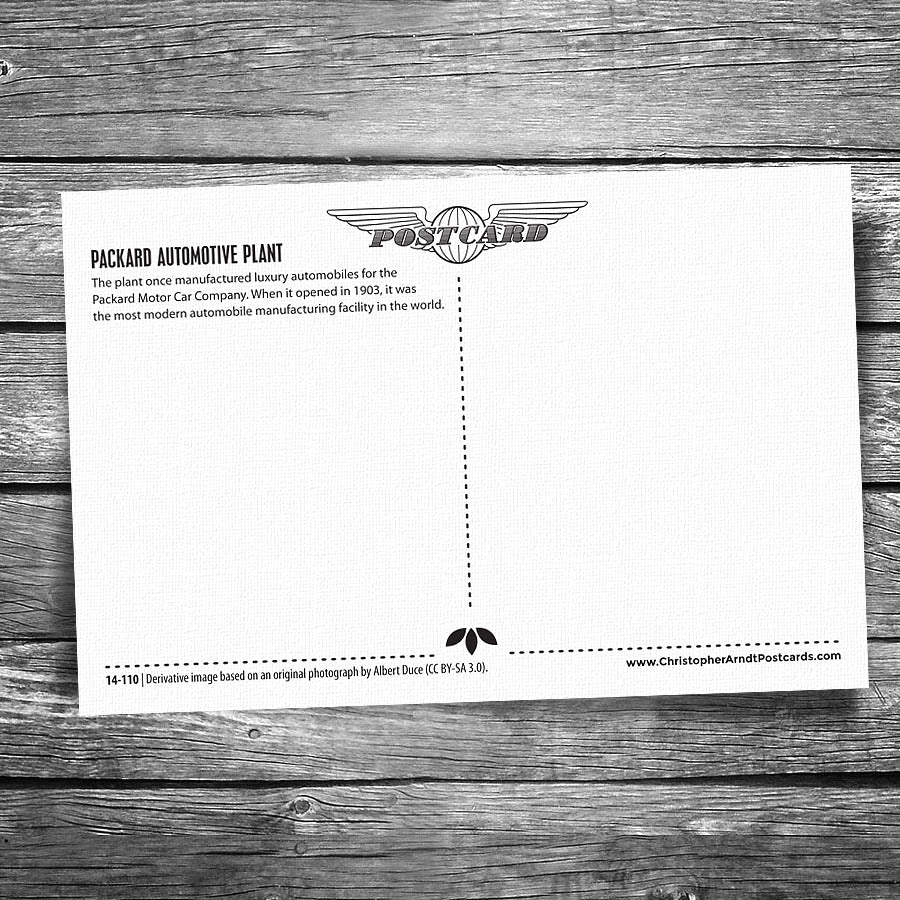 Detroit Packard Automotive Plant Postcard