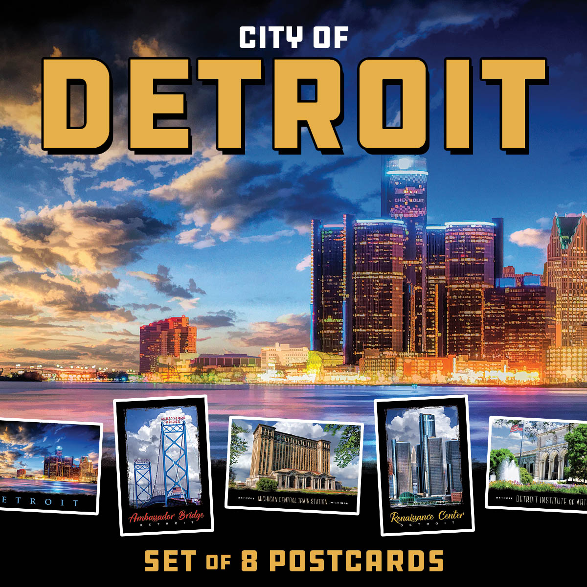Detroit Postcards | Set of 8