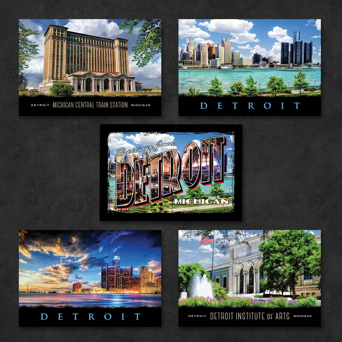 Detroit Postcards | Set of 8