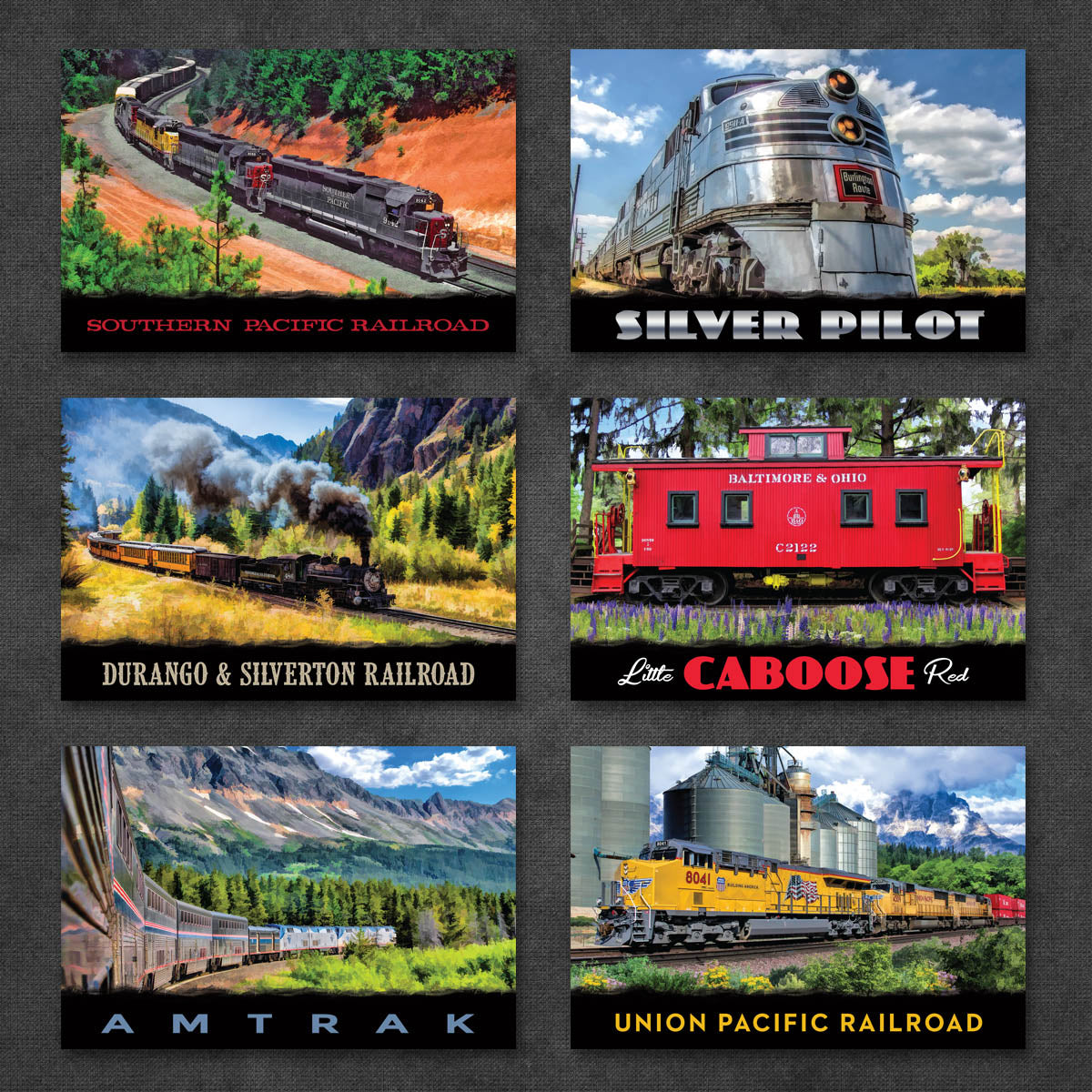 Train Postcards | Set of 16