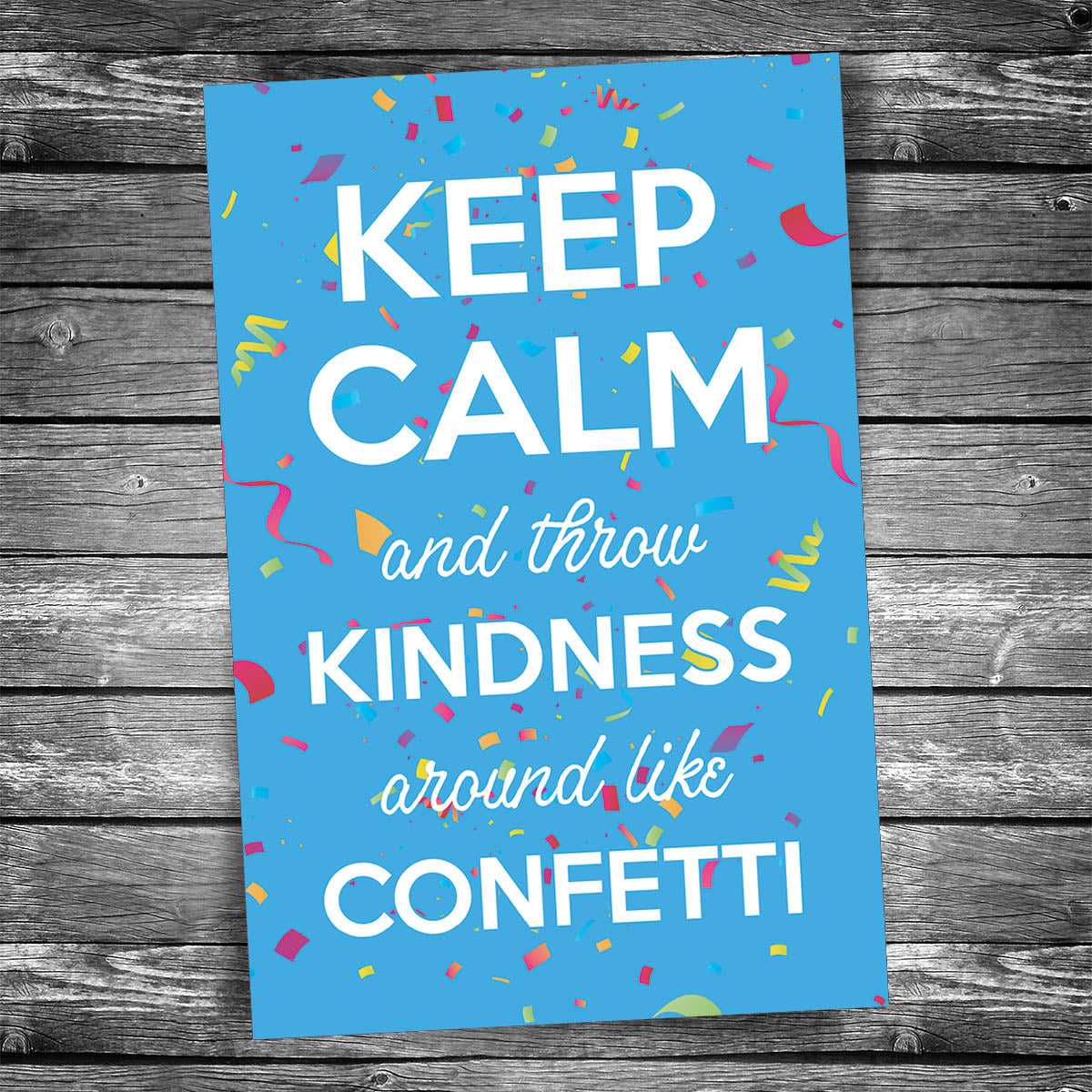 Keep Calm and Throw Confetti Postcard – Christopher Arndt Postcard Co