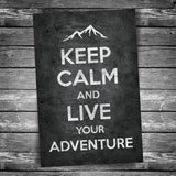 Keep Calm and Live Your Adventure Postcard