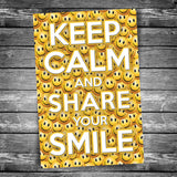 Keep Calm and Share Your Smile Postcard