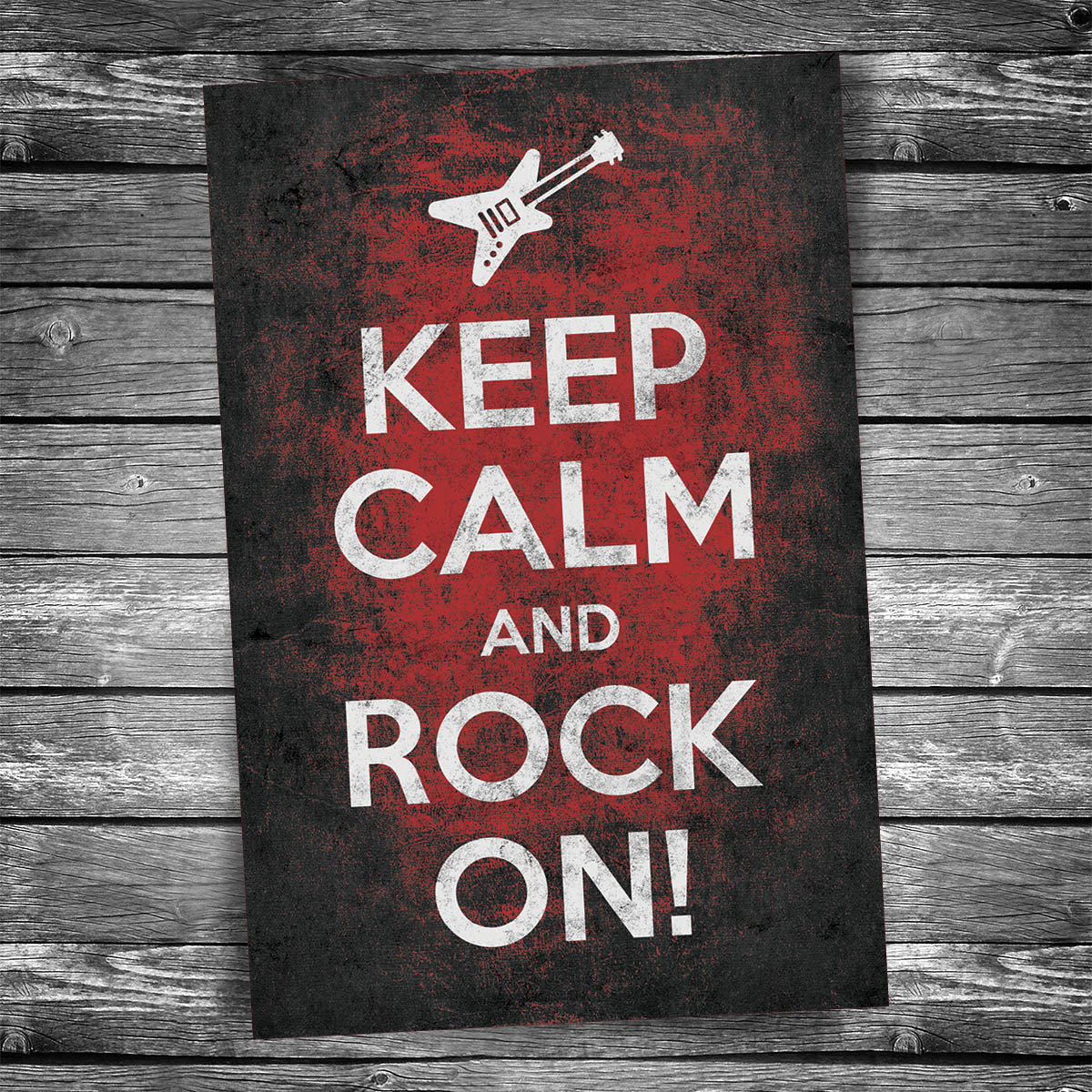 Keep Calm and Rock On Postcard