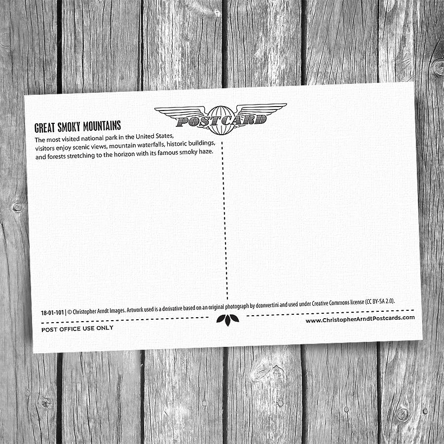 Greetings from Smoky Mountain National Park Postcard