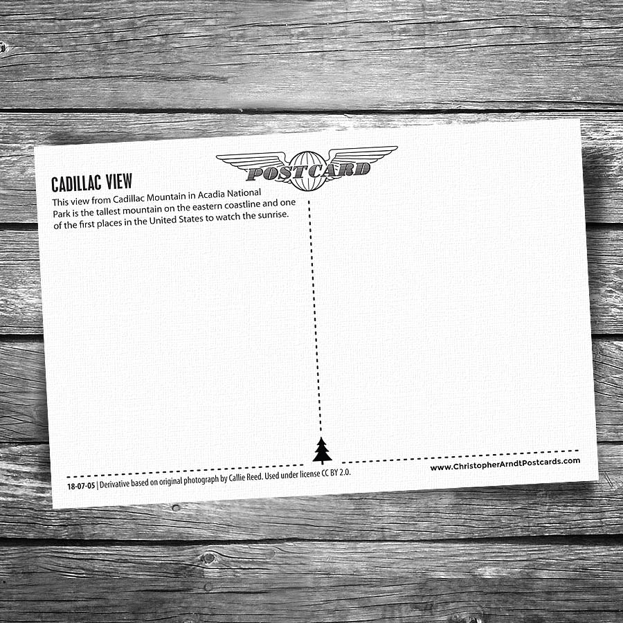 Acadia National Park Cadillac View Postcard