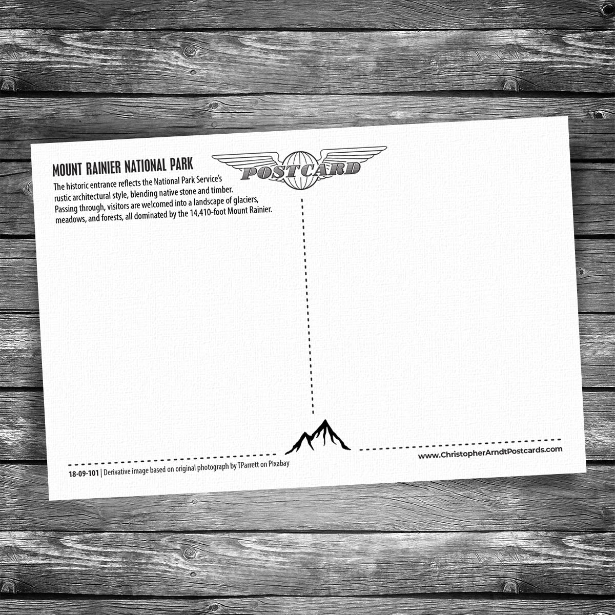 Mt Rainier Entrance | 4x6 Postcard