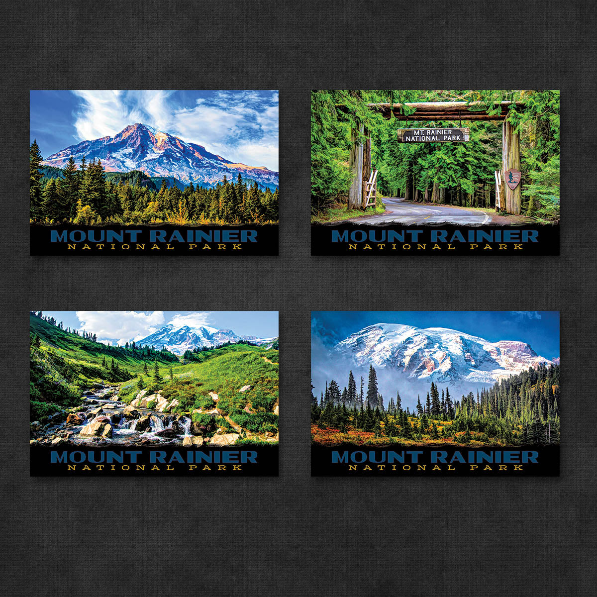 Mt Rainier National Park Postcards | Set of 8