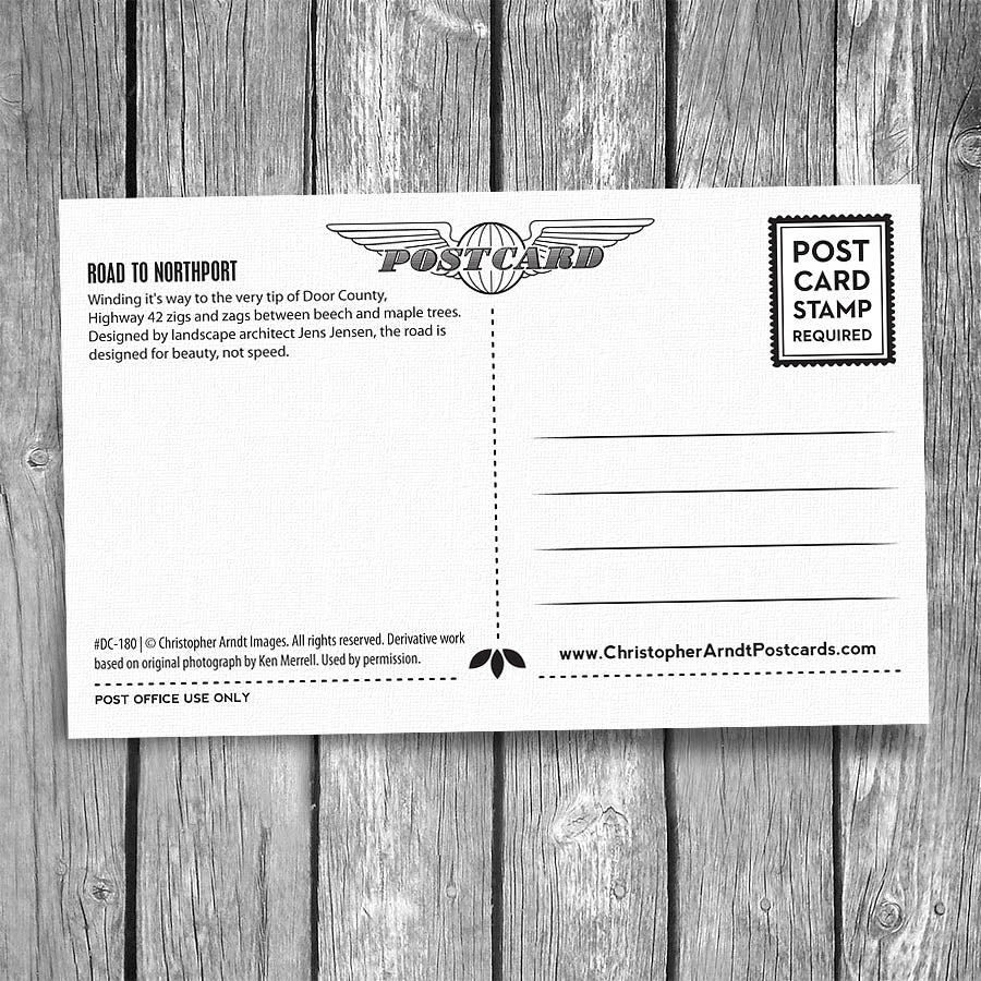 Curvy Road to Northport Postcard