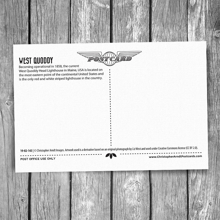 West Quoddy Head Lighthouse Postcard