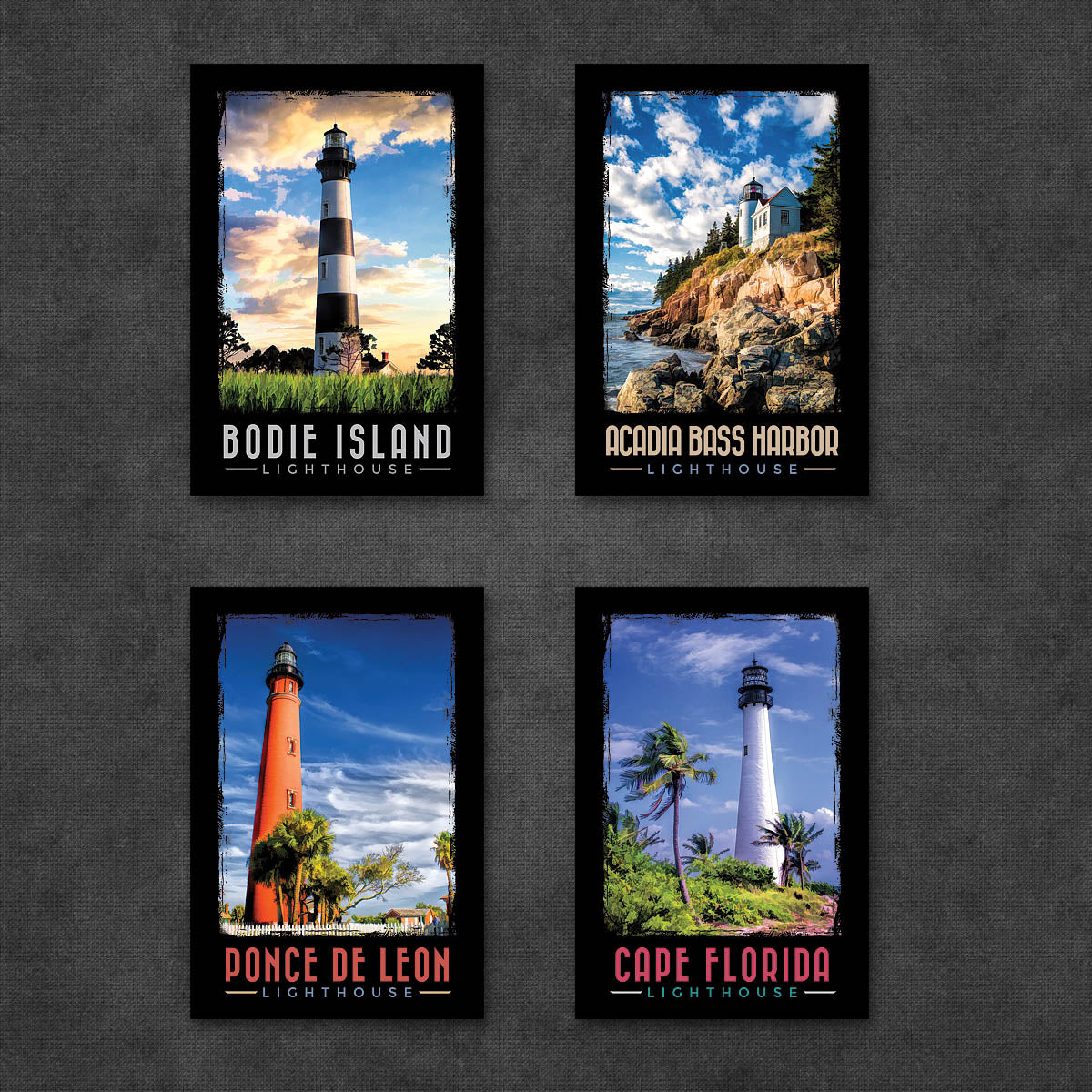 Atlantic Coast Lighthouse Postcards | Set of 18