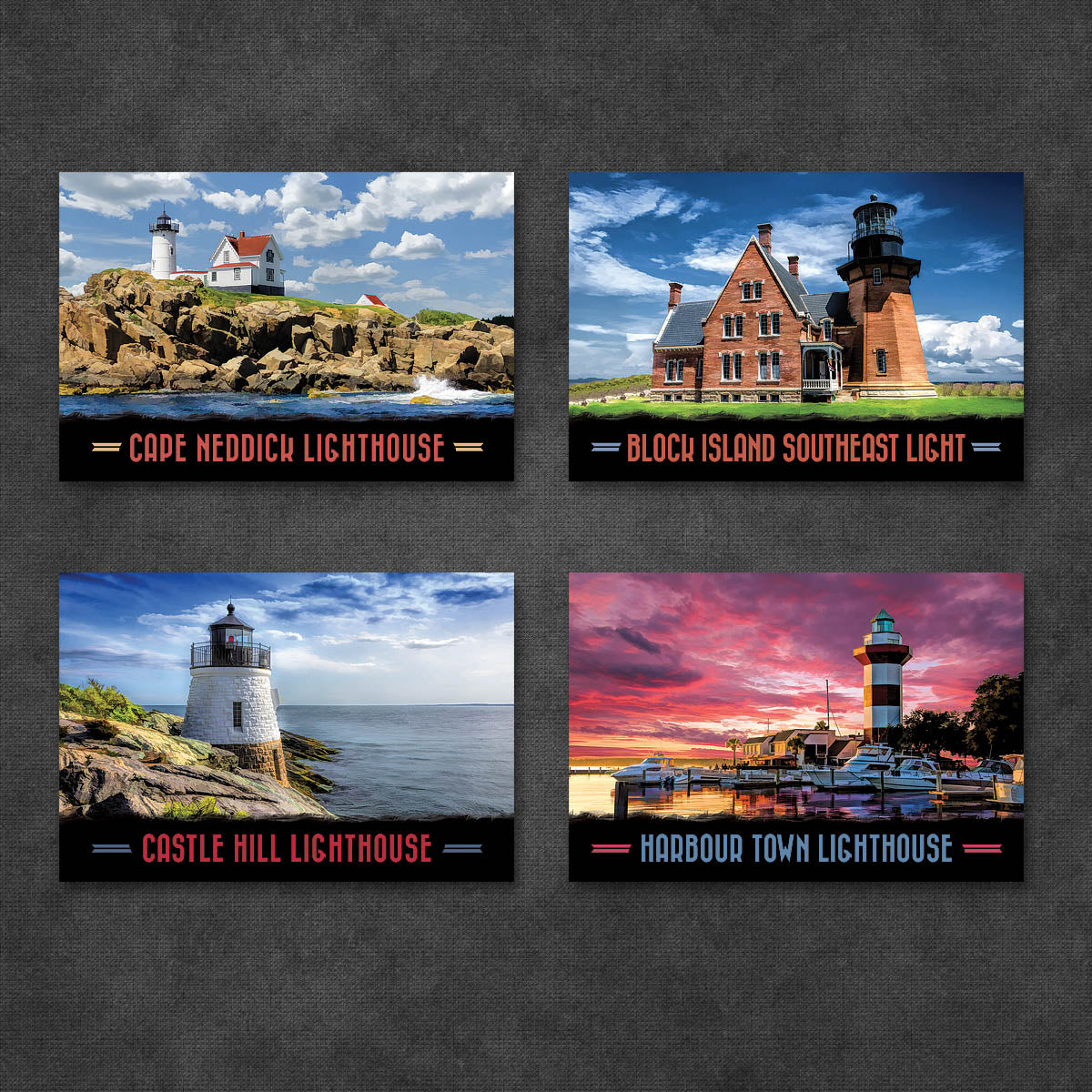 Atlantic Coast Lighthouse Postcards | Set of 18