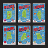 USA State Postcards | Set of 57