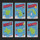 USA State Postcards | Set of 57