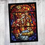 Stained Glass Nativity | 5x7 Blank Card