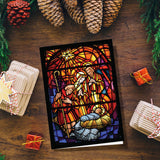 Stained Glass Nativity | 5x7 Blank Card