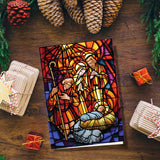 Stained Glass Nativity | Blank Greeting Card - SET of 4