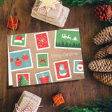 Christmas Stamps | Blank Greeting Card - SET of 4