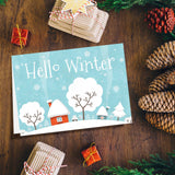 Hello Winter | Blank Greeting Card - SET of 4