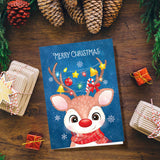 Rudolph the Red Nosed Reindeer | Blank Greeting Card - SET of 4