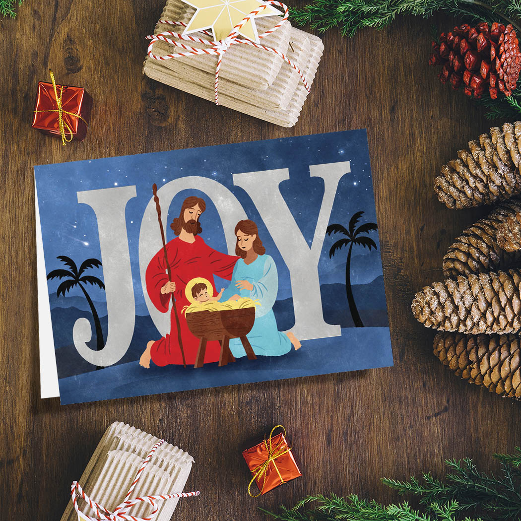 Joy Nativity | Blank Greeting Card - SET of 4