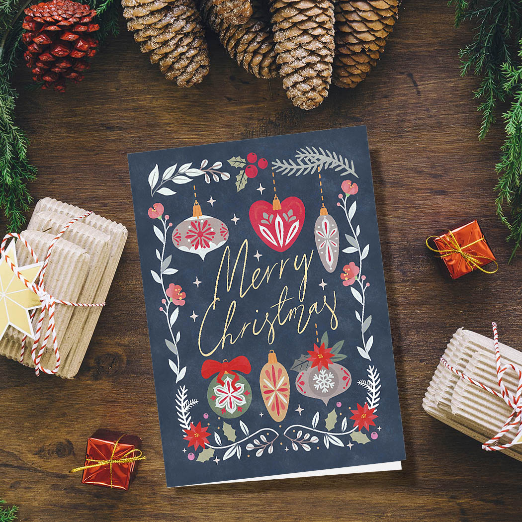 Scandinavian Christmas | Blank Greeting Card - SET of 4