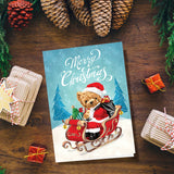 Teddy Bear Santa | Blank Greeting Card - SET of 4