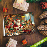 Santa's Workshop | Blank Greeting Card - SET of 4